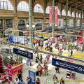 Looking down at the train station from the Eurostar level